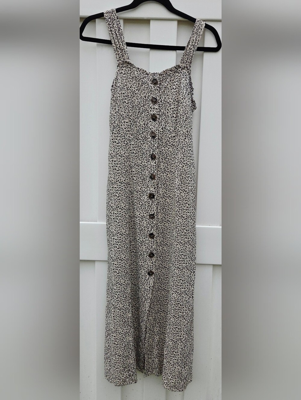 Japna Cheetah Print Button Down Midi Dress Women's Size Medium. Resortwear